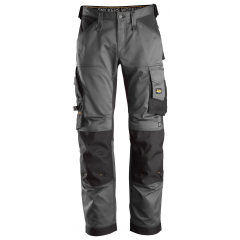 Snickers 6351 AllroundWork Stretch Loose fit Work Trousers (Steel Grey/Black)
