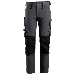 Snickers 6371 AllroundWork Full Stretch Trouser without Holster Pockets (Steel Grey/Black)