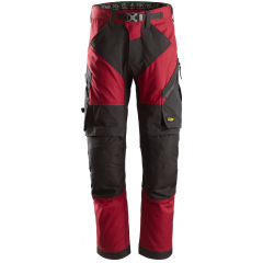 Snickers 6903 FlexiWork Work Trousers+ (Chili Red/Black)