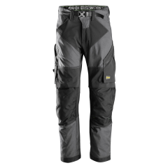 Snickers 6903 FlexiWork Work Trousers+ (Steel Grey/Black)