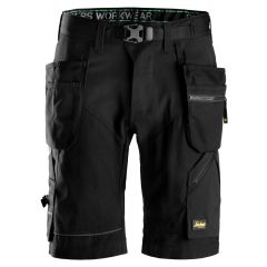 Snickers 6904 FlexiWork Work Shorts+ Holster Pockets (Black/Black)