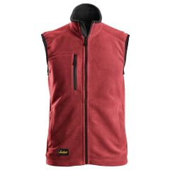 Snickers 8024 AllroundWork Fleece Vest (Chili Red / Black)