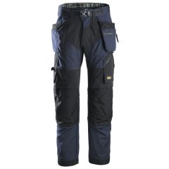 Snickers FlexiWork 6902 Work Trousers with Holster Pockets (Navy/Black)