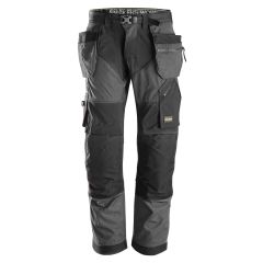 Snickers FlexiWork 6902 Work Trousers with Holster Pockets (Steel Grey/Black)