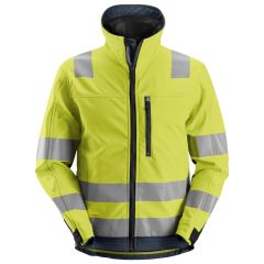 Snickers 1230 AllroundWork High-Vis Softshell Jacket Class 3 (Hi Vis Yellow / Navy)