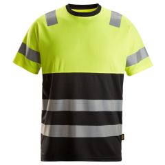 Snickers 2535 High-Vis Class 1 T-Shirt (Black / Yellow)