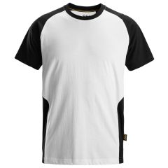 Snickers 2550 Two-Coloured T-Shirt (White / Black)