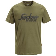 Snickers 2590 Logo T-Shirt (Khaki Green)