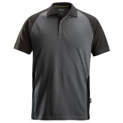 Snickers 2750 Two-Coloured Polo Shirt (Steel Grey / Black)