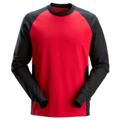 Snickers 2840 Two-Coloured Sweatshirt (Red / Black)