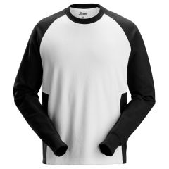 Snickers 2840 Two-Coloured Sweatshirt (White / Black)