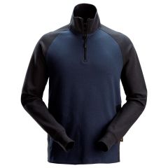 Snickers 2841 Two-Coloured Half-Zip Sweatshirt (Navy / Black)