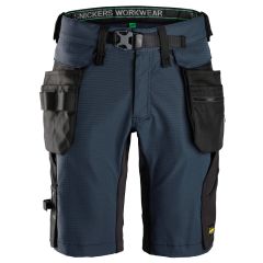 Snickers 6172 FlexiWork Shorts Detachable Holster Pockets (Navy / Black)
