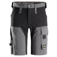 Snickers 6173 AllroundWork 4-way Stretch Shorts (Steel Grey / Black)