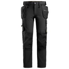 Snickers 6271 Full Stretch Trousers with Holster Pockets (Black/Black)