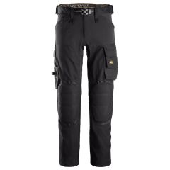 Snickers 6593 AllroundWork Stretch Trousers Capsulized Kneepads (Black)