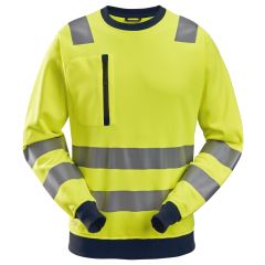 Snickers 8037 High-Vis Class 2/3 Sweatshirt (Hi Vis Yellow)