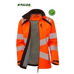 PULSAR LIFE GRS Men's Softshell Jacket LFE916-ORG  Rail Spec (Hi Vis Orange)