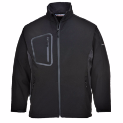 Portwest TK50 Softshell Jacket (3L) - Water Resistant, Windproof, Stretch (Black)