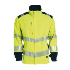 Tranemo 5030 Flame Retardant Sweatshirt Jacket (High Vis Yellow/Navy)