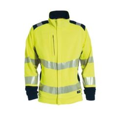 Tranemo 5039 Ladies Flame Retardant Sweatshirt Jacket (High Vis Yellow/Navy)