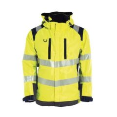 Tranemo 5135 Flame Retardant Shell Jacket - Waterproof (High Vis Yellow/Black)