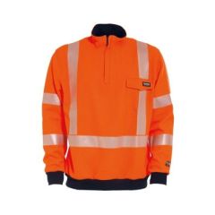 Tranemo 5270 Flame Retardant Sweatshirt (High Vis Orange/Navy)