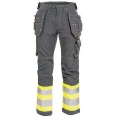 Tranemo 5858 Tera TX Flame Retardant Ladies Craftsman Trousers ARC (Grey/High Vis Yellow)
