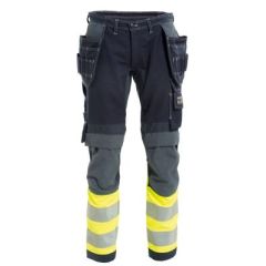 Tranemo 6329 Flame Retardant Stretch Ladies Craftsman Trousers ARC (Navy/High Vis Yellow)