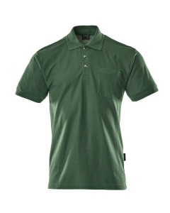 MASCOT 00783 Borneo Crossover Polo Shirt With Chest Pocket - Green