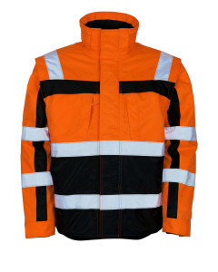 MASCOT 09335 Loreto Safe Compete Winter Jacket - Hi-Vis Orange/Navy