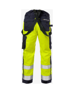 Fristads Flame High Vis Winter Trousers CL 2 - 2588 FLAM (Hi-Vis Yellow/Navy)