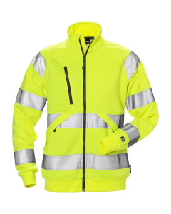 Fristads High Vis Sweat Jacket Woman CL 3 - 7427 SHV (Hi-Vis Yellow)