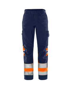 Fristads Hi Vis Green Trousers Woman CL 1 - 2652 GPLU (Hi-Vis Orange/Navy)