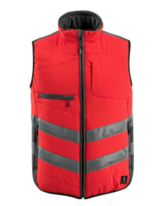 MASCOT 15565 Grimsby Safe Supreme Winter Gilet - Hi-Vis Red/Dark Anthracite
