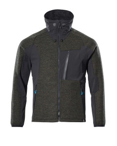 MASCOT 17105 Advanced Knitted Jacket With Zipper - Moss Green/Black