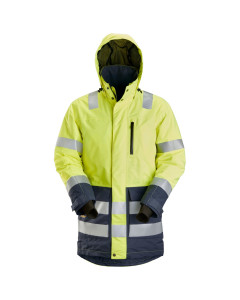 Snickers 1830 AllroundWork Hi-Vis Waterproof Parka Class 3 (Hi-Vis Yellow/Navy)