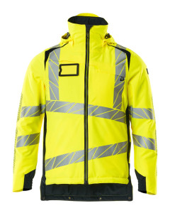 MASCOT 19035 Accelerate Safe Winter Jacket - Mens - Hi-Vis Yellow/Dark Navy
