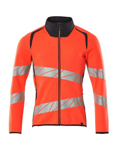 MASCOT 19184 Accelerate Safe Sweatshirt With Zipper - Mens - Hi-Vis Red/Dark Navy