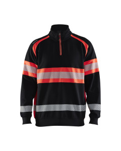 Blaklader 3553 Hi-Vis Sweater - Black/Red Hi-Vis