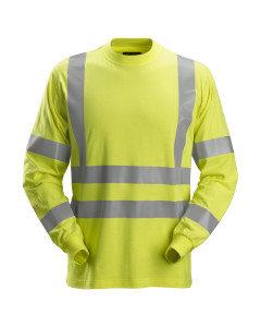 Snickers 2461 ProtecWork Long Sleeve T-shirt Hi-Vis Class 3 | Flame Retardant (Yellow)