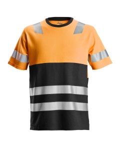 Snickers 2534 AllroundWork Hi-Vis T-Shirt Class 1 (Hi-Vis Orange/Black)