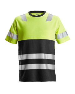 Snickers 2534 AllroundWork Hi-Vis T-Shirt Class 1 (Hi-Vis Yellow/Black)