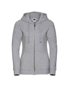 Russell J266F Women's Authentic Zipped Hooded Sweat (Light Grey) - Medium - SALE