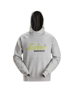 Snickers 2845 Logo Hoodie (Grey Melange)