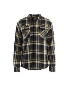 Blaklader 3288 Long Sleeve Flannel Check Shirt - Forest Night/Black