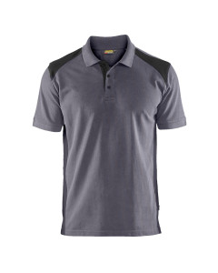Blaklader 3324 Pique 2 Colour Polo Shirt (Mid Grey/Black)