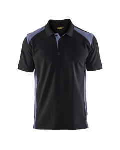 Blaklader 3324 Pique 2 Colour Polo Shirt (Black/Grey)