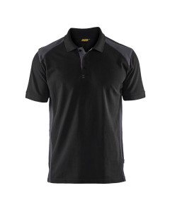 Blaklader 3324 Pique 2 Colour Polo Shirt (Black/Mid Grey)