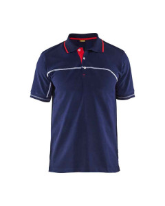 Blaklader 3389 Pique Polo Shirt (Navy/Red) - Medium - SALE